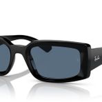 Ray-Ban Kadın Rb4395 Kiliane Kare Güneş Gözlüğü, Siyah/Koyu Mavi, 54 mm