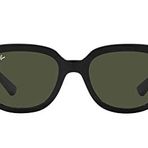 Ray-Ban Kadın Rb4398 Erik Kare Güneş Gözlüğü, Siyah/Yeşil, 53 mm