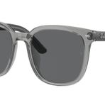 Ray-Ban Kadın Rb4401d Kare Güneş Gözlüğü, Şeffaf Gri/Koyu Gri Polarize, 57 mm