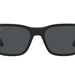 Ray-Ban Kadın Rb4404m Scuderia Ferrari Koleksiyonu Dikdörtgen Güneş Gözlüğü, Mat Siyah/Koyu Gri, 57 mm