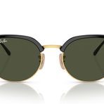Ray-Ban Kadın RB4429 Yuvarlak Güneş Gözlüğü, Altın/Yeşil üzerine Siyah, 53 mm
