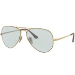 Ray-Ban -Ray-Ban Aviator Metal II Karanlık Lensler, Dorado/Mavi Işık Fotokrom, 58