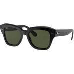Ray-Ban Rayban Güneş Gözlüğü 2186 901/31 52-20 – Kadın, Siyah Asetat Çerçeve, Yeşil Mat Cam