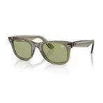 Ray-Ban RB 2140 68694E 50 Master Yoda Wayfarer Unisex Dikdörtgen Şeffaf Yeşil Kemik Güneş Gözlüğü