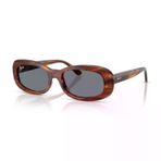 Ray-Ban RB 2221 95462 53 Kadın Oval Kırçıllı Kahverengi Kemik Güneş Gözlüğü