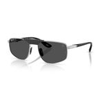 Ray-Ban RB 3776M F122K8 58 Scuderia Ferrari Unisex Polarize Geometrik Gümüş Metal Güneş Gözlüğü
