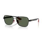 Ray-Ban RB 8336M F00271 58 Scuderia Ferrari Erkek Geometrik Siyah Metal Güneş Gözlüğü