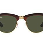 Ray-Ban RB0316S Mega Clubmaster Kare Güneş Gözlüğü, Altın/Yeşil Sahte Kaplumbağa 50 mm, Altın/Yeşil Üzerine Sahte Kaplumbağa