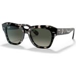 Ray-Ban RB2186 133371 Havana Renk State Street Kadın Güneş Gözlüğü UV 400 Filtreli Füme Cam ile Şık Tasarım