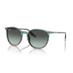 Ray-Ban Rb2204 Yuvarlak Güneş Gözlüğü, Çizgili Mavi Gradyan Yeşil/Vintage Mavi Gradyan Siyah, 54 mm