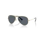 Ray-Ban RB3025 Aviator Unisex Güneş Gözlüğü, Pilot Çerçeve, Metal, Altın-Mavi, 58 Beden