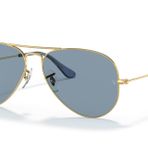 Ray-Ban RB3025 Klasik Aviator Güneş Gözlüğü, Altın/Mavi, 58 mm