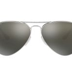 Ray-Ban RB3025 Klasik Aviator Güneş Gözlüğü, Gümüş/Polarize Gri Ayna Gümüş, 58 mm