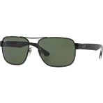 Ray-Ban RB3530 002/9A 58 Polarize Erkek Güneş Gözlüğü - Siyah - Yeşil
