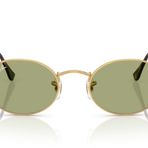 Ray-Ban RB3547 Oval Güneş Gözlüğü, Altın/Şişe Yeşili, 51 mm