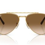Ray-Ban Rb3625 Yeni Havacı Güneş Gözlüğü, Altın/Şeffaf Gradyan Kahverengi, 58 mm
