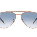 Ray-Ban Rb3625 Yeni Havacı Güneş Gözlüğü, Gül Altın/Şeffaf Gradyan Mavi, 55 mm