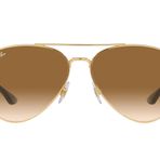 Ray-Ban Rb3675 Aviator Güneş Gözlüğü, Altın/Şeffaf Gradyan Kahverengi, 58 mm