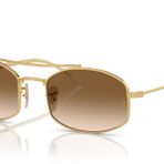 Ray-Ban Rb3719 Oval Güneş Gözlüğü, Altın/Şeffaf Gradyan Kahverengi, 51 mm