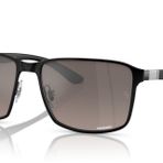 Ray-Ban Rb3721ch Chromance Kare Güneş Gözlüğü, Siyah/Gri Aynalı Polarize Mat Siyah, 59 mm