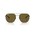 Ray-Ban RB3724D Aviator Güneş Gözlüğü, Tunç Metali/Koyu Kahverengi, 59 mm, Gunmetal/Koyu Kahverengi, 59 mm