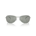 Ray-Ban Rb3733 Kare Güneş Gözlüğü, Gümüş/Yeşil Aynalı Gümüş, 56 mm