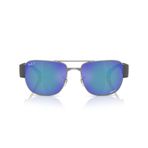 Ray-Ban Rb3756ch Chromance Kare Güneş Gözlüğü, Gunmetal/Polarize Gri Aynalı Mavi, 59 mm