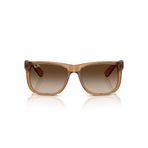 Ray-Ban RB4165 Justin Dikdörtgen Güneş Gözlüğü, Kauçuk Bej/Gradyan Kahverengi, 54 mm