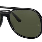 Ray-Ban Rb4357 Powderhorn Aviator Güneş Gözlüğü, Siyah Şeffaf Siyah/Yeşil, 58 mm