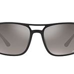 Ray-Ban Rb4375 Dikdörtgen Güneş Gözlüğü, Mat Siyah/Polarize Gri Aynalı Gri Gradyan, 60 mm