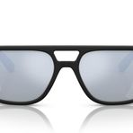 Ray-Ban RB4414M Dikdörtgen Güneş Gözlüğü, Mat Siyah/Yeşil Aynalı Gümüş, 58 mm, Mat Siyah/Yeşil Aynalı Gümüş, 58 mm