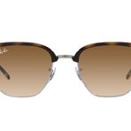Ray-Ban Rb4416 Yeni Clubmaster Kare Güneş Gözlüğü, Gunmetal/Clear Brown Gradyan üzerinde Havana, 53 mm