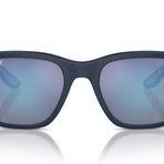 Ray-Ban RB4433M Chromance Scuderia Ferrari Collection Kare Güneş Gözlüğü, Mat Mavi/Gri Aynalı Mavi Polarize, 54 mm, Mat Mavi/Gri Aynalı Mavi Polarize, 54 mm