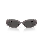 Ray-Ban RB4441D Oval Güneş Gözlüğü, Şeffaf Koyu Gri/Koyu Gri, 53 mm