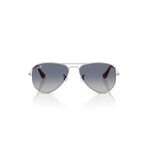 Ray-Ban RJ9506S Metal Aviator Güneş Gözlüğü, Gümüş/Gri Gradyan Mavi, 50 mm