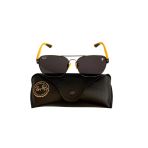Ray Ban Sarı Kulp Detaylı Erkek Güneş Gözlüğü Ekartman 58