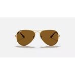 Ray-Ban Unisex Güneş Gözlüğü - Damla Altın Metal Çerçeve Kahverengi Cam Polarize %100 Uv Koruma 0Rb3025