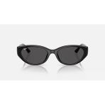 Ray-Ban Unisex Güneş Gözlüğü - Oval Siyah Kemik Çerçeve Koyu Gri Cam %100 Uv Koruma 0Rb4457d