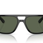 Ray-Ban Unisex Güneş Gözlüğü Siyah Çerçeve, Koyu Yeşil Lensler, 58MM, Siyah/Koyu Yeşil, 58 mm