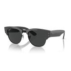 Ray-Ban Unisex Güneş Gözlüğü Siyah Çerçeve Üzerinde Gri, Siyah Lensler, 53MM