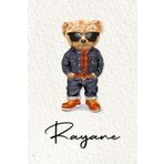 Rayane: Cahier personnalisé avec prénom Rayane | Cadeau d'anniversaire pour enfant, garçon, homme, copain ... | Nounours | 110 pages lignée, Petit Format 6x9 pouces (15,24 x 22,86 cm)