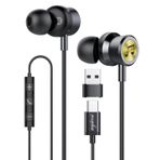 Rayhontech USB C Kablolu Kulaklıklar, Mikrofonlu Dizüstü Bilgisayar için Kulak İçi Kulaklıklar, Manyetik Gürültü Yalıtımı Kulaklık iPhone 16 15 Pro/iPad Pro/Samsung Galaxy S25/S24/S23 Ultra ile Uyumlu