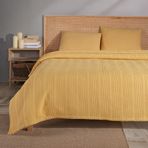 RAYME TEKSTIL 100% Pamuk Pike Tek Kişilik, Waffle Bordür Desenli Yatak Örtüsü, Hafif Yazlık Pike, Denizli Üretimi Kaliteli Yatak Örtüsü (Sarı, Tek Kişilik Pike 160x220 cm)