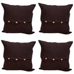 RAYME TEKSTIL Lüks Müslin Dekoratif Yastık Kılıfları 4 Adet Set 45x45 cm, 100% Pamuk 4-Katlı Muslin Kumaş Yumuşak Kırlent ve Minder Kılıfı (Antrasit, 45x45 cm (4 Adetli Set))