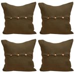 RAYME TEKSTIL Lüks Müslin Dekoratif Yastık Kılıfları 4 Adet Set 45x45 cm, 100% Pamuk 4-Katlı Muslin Kumaş Yumuşak Kırlent ve Minder Kılıfı (Haki Yeşil, 45x45 cm (4 Adetli Set))