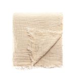 RAYME TEKSTİL - Müslin Pike Tek Kişilik, 100% Pamuk 4 Katlı Kaliteli Müslin Yatak Örtüsü, Dekoratif Şık Yumuşak Hafif Yazlık Pike (Natural Krem, Tek Kişilik 160x220 cm)