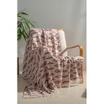 RAYME TEKSTIL%100 Pamuk Çok Amaçlı Örtü, Koltuk Şalı ve TV Battaniyesi, 130x170 cm, Dekoratif Ev Tekstili (Bordo, REFLACTİON)