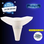 Raymobaks Line 14 cm Beyaz 4 Adet Köşeli Ayak