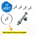Raymobaks Montebent 6 Metrik 60 mm 20 Adet Mobilya Bağlantısı
