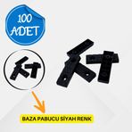 Raymobaks Siyah Baza Pabucu | Mobilya Ayak Koruyucu (100 Adet)